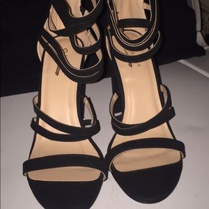 Caged black  heels